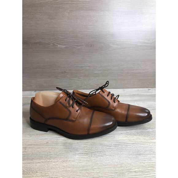 Cole Haan Grand 360 Oxford Cap Toe Leather British Tan Brown Bedford C40255 Sz 8